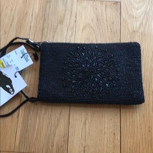 BRAND NEW black sequin Wristlet